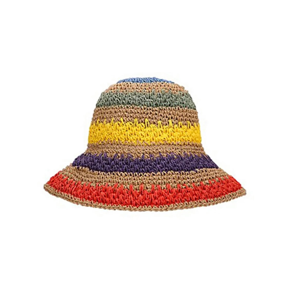 Maui Striped Straw Bucket Hat