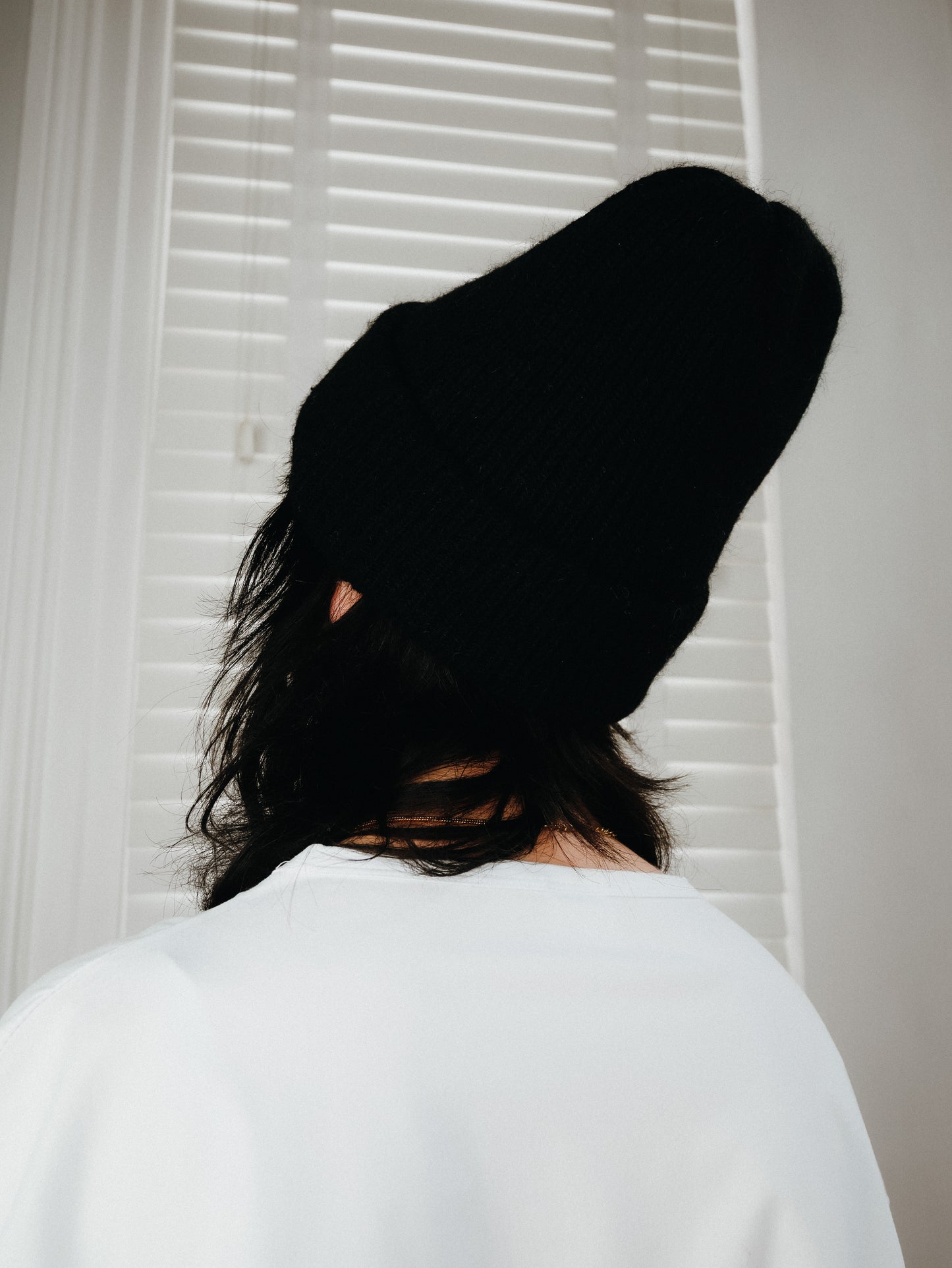 The Black Moon Coven cashmere beanie wool hat