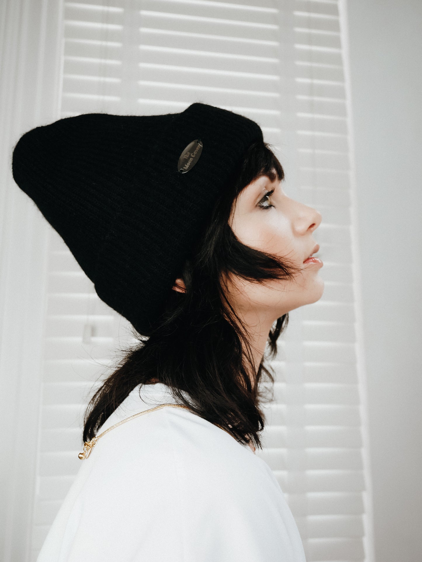 The Black Moon Coven cashmere beanie wool hat