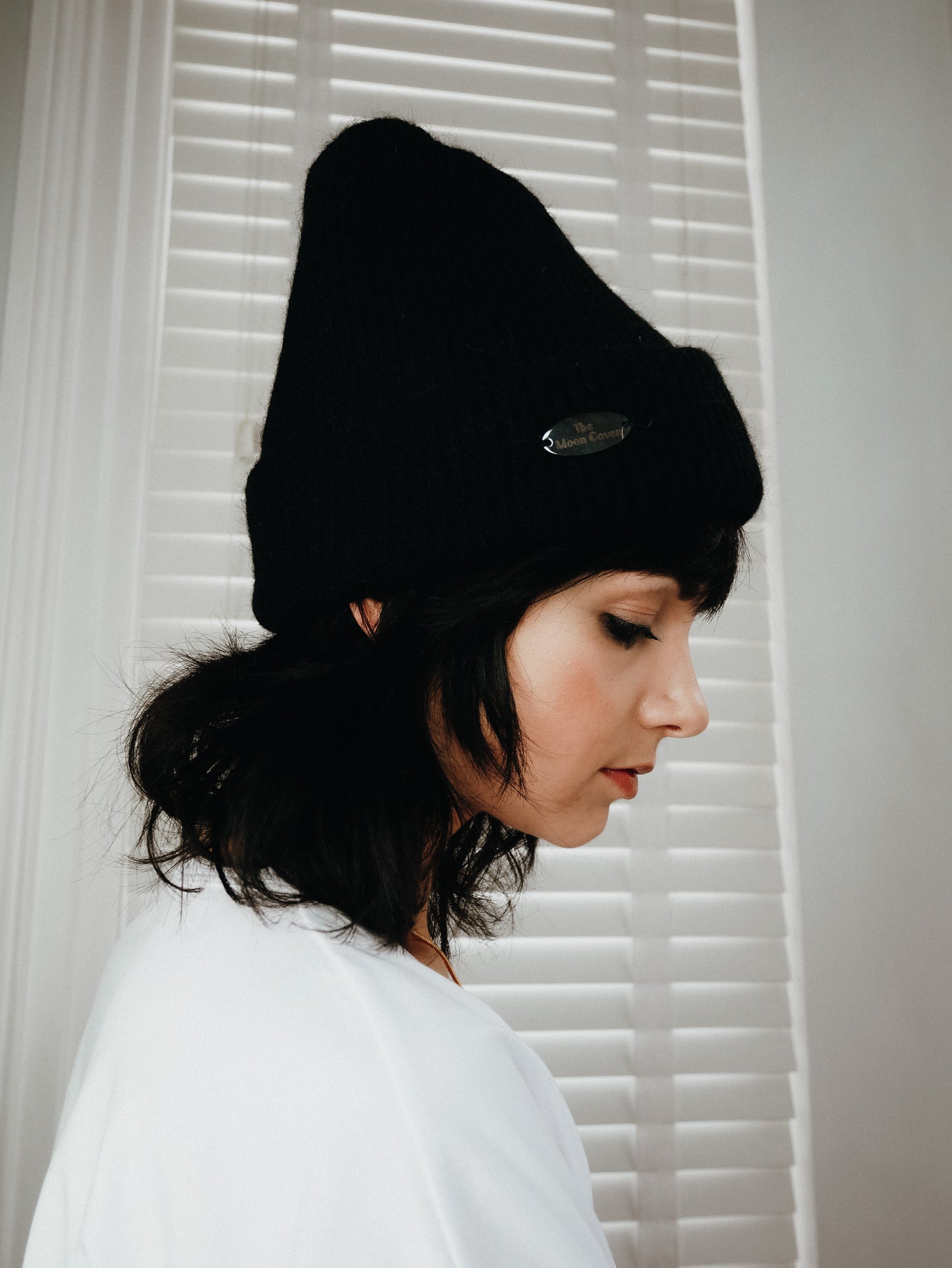 The Black Moon Coven cashmere beanie wool hat