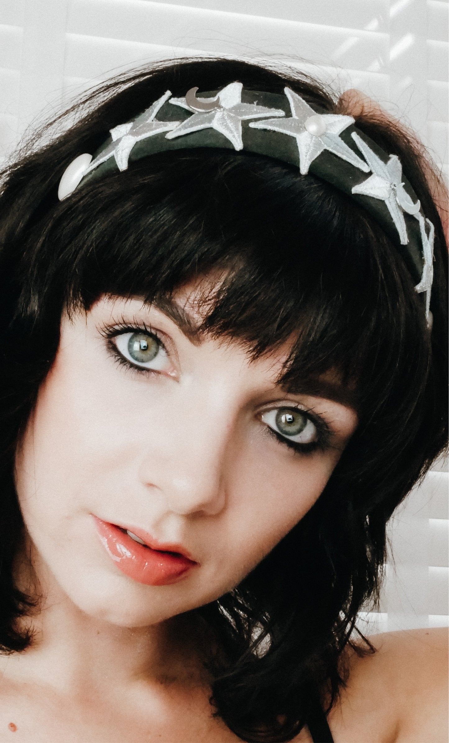 Black moon star headband