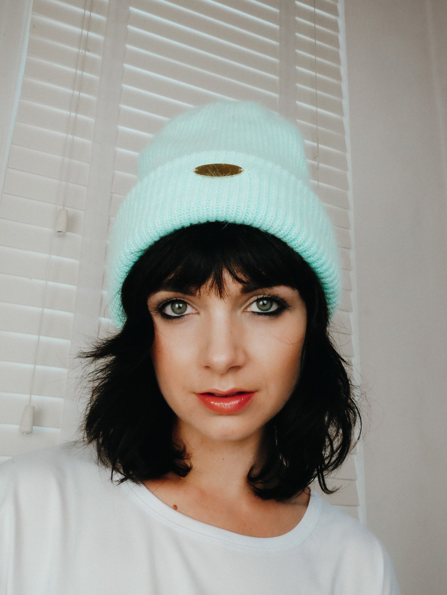 The Black Moon Coven cashmere beanie wool hat