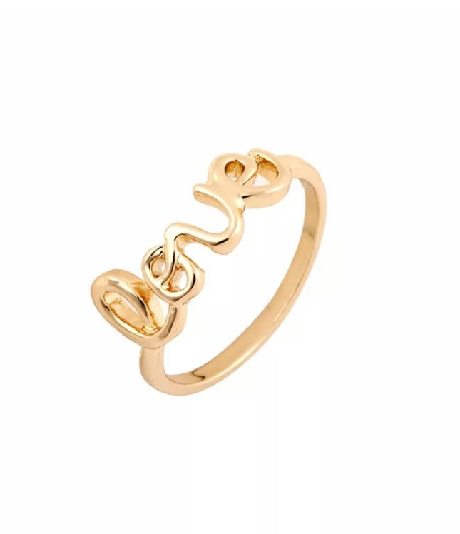 Silver LOVE ring