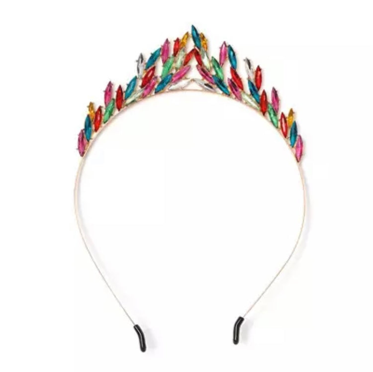 Rainbow crystal tiara