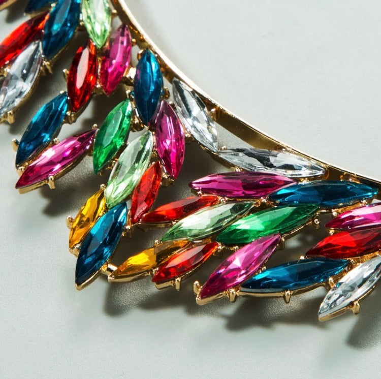 Rainbow crystal tiara