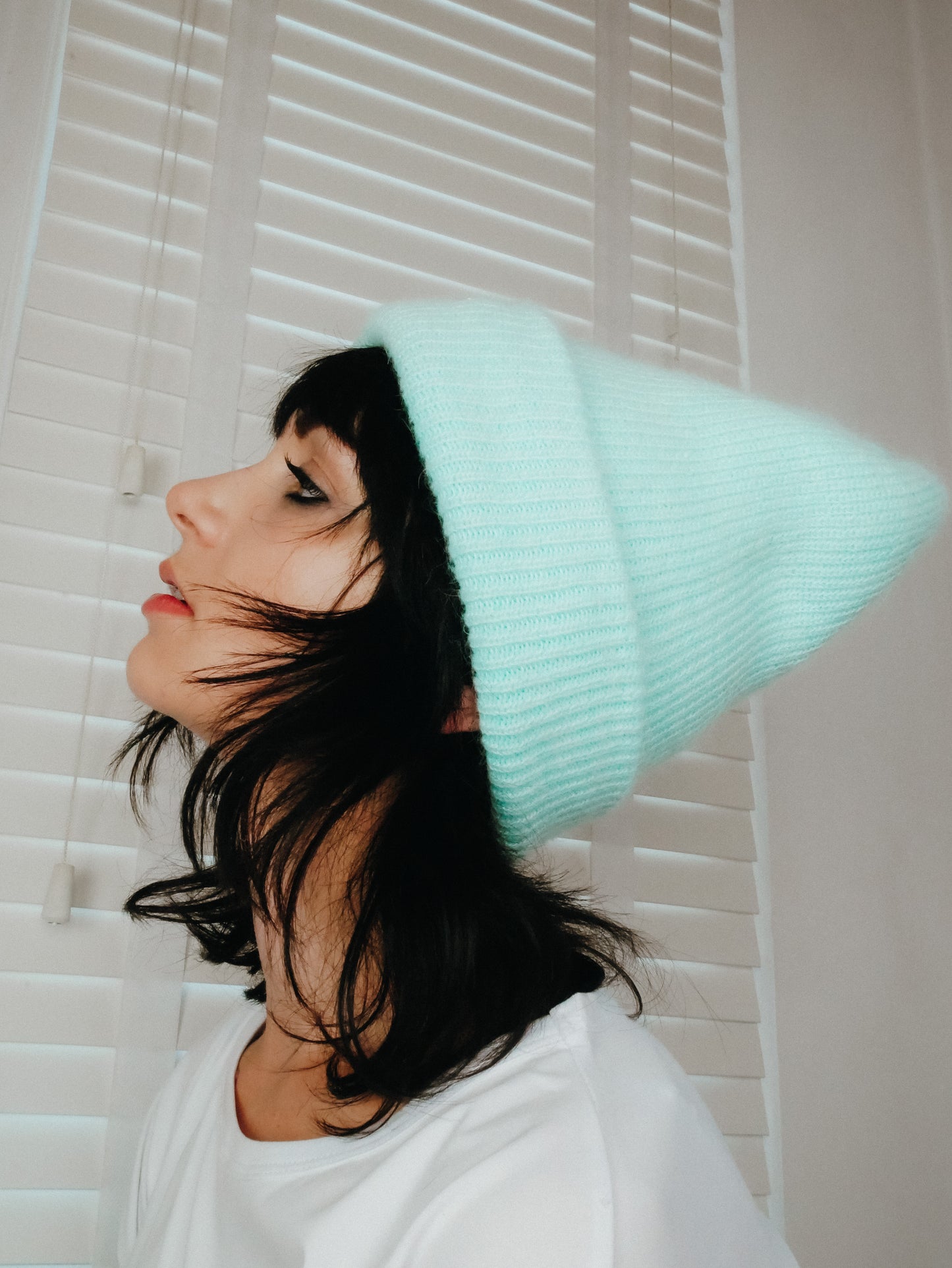 The Black Moon Coven cashmere beanie wool hat