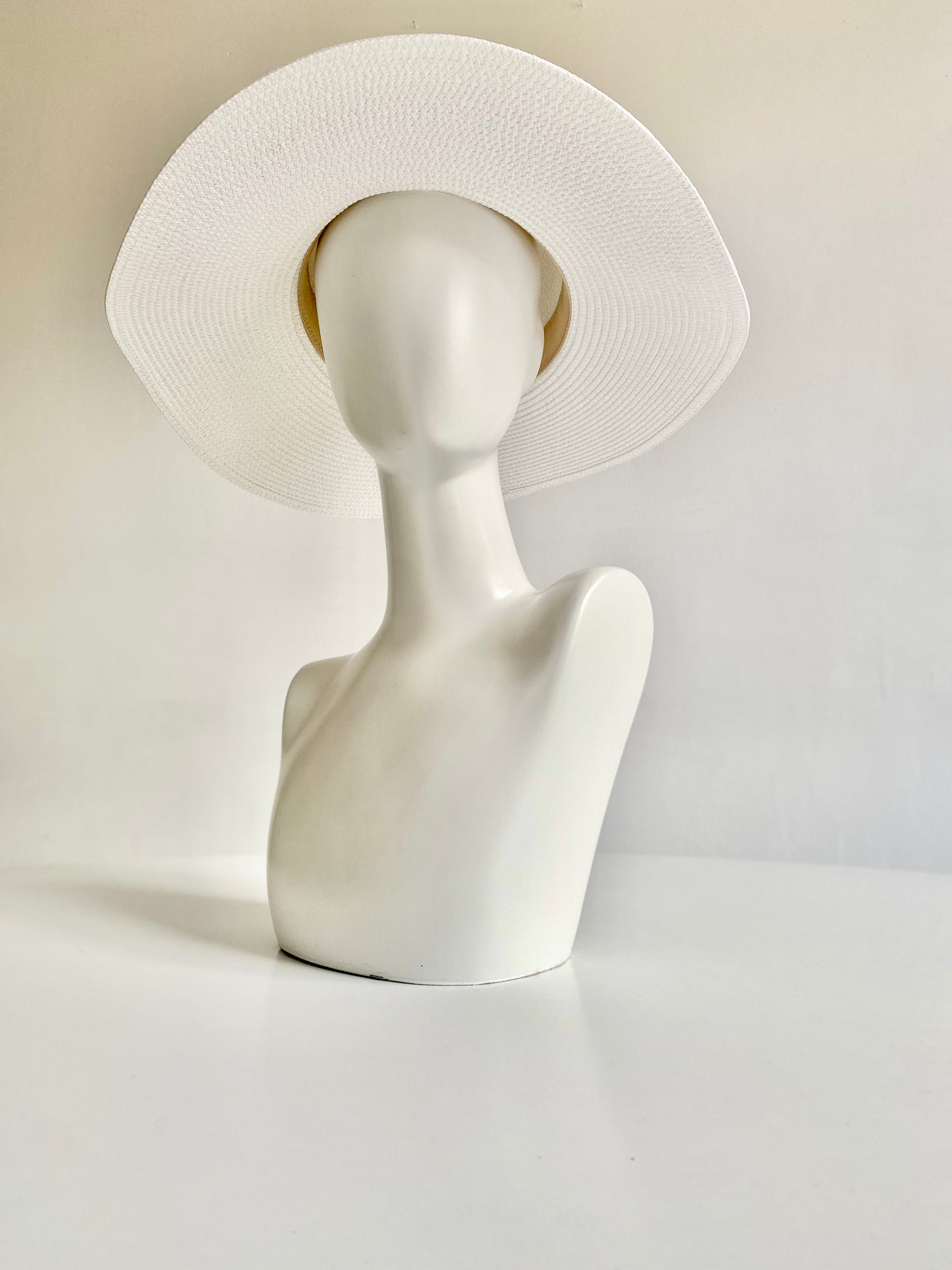 Summer Basics Wide Brim Fedora – White