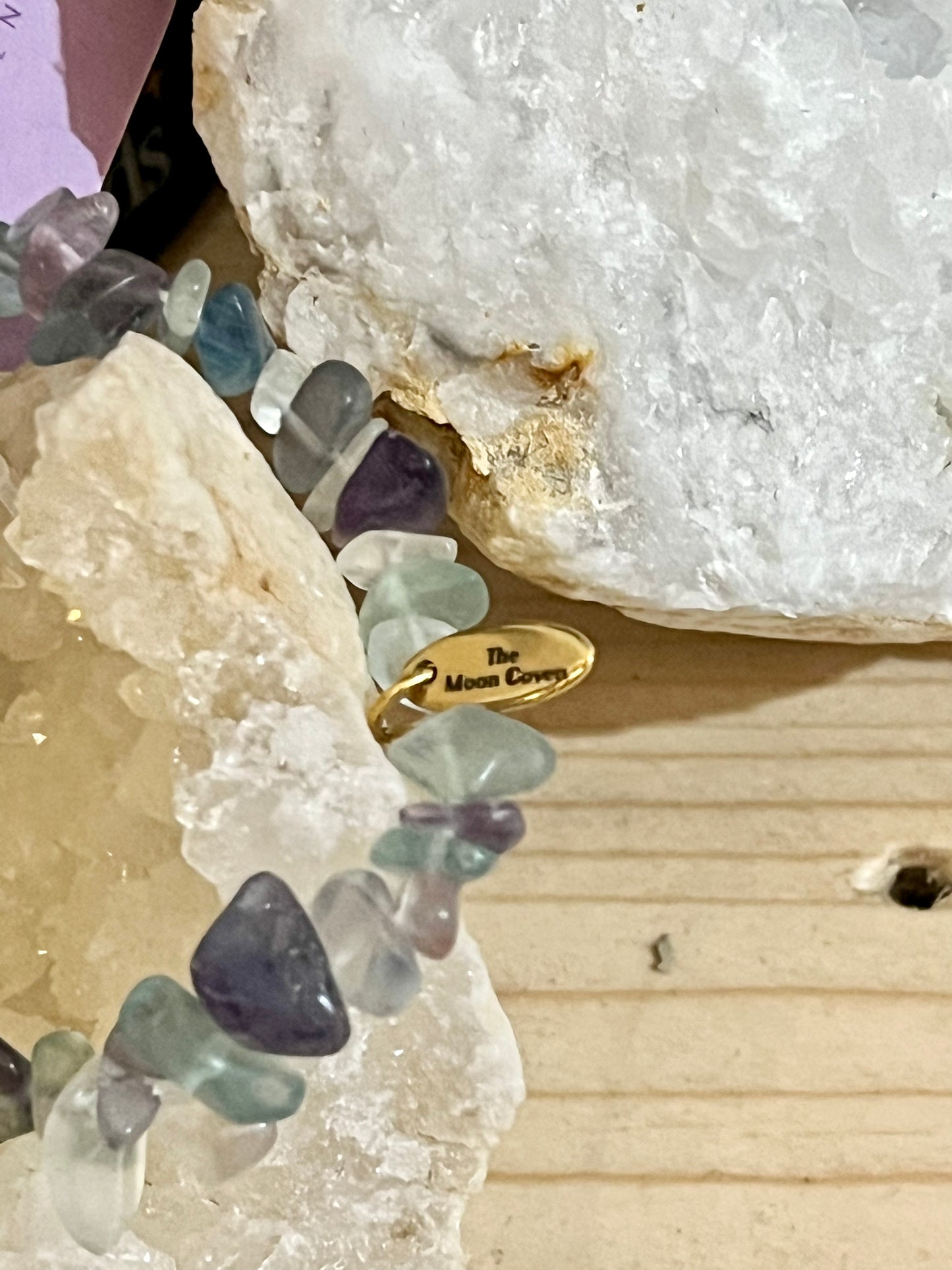 💜 Fluorite Crystal Chip Bracelet