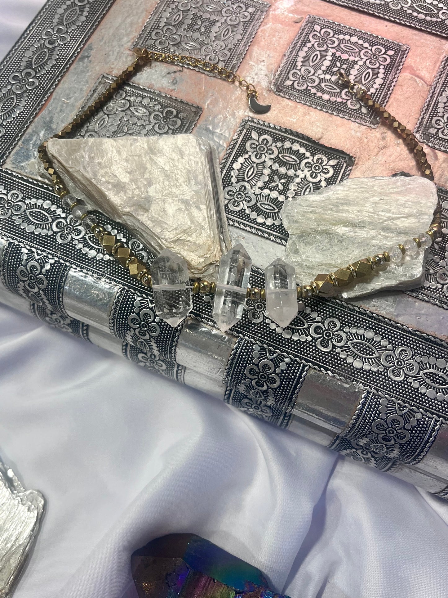 Clear Quartz Power Statement Necklace Energy Amplifying