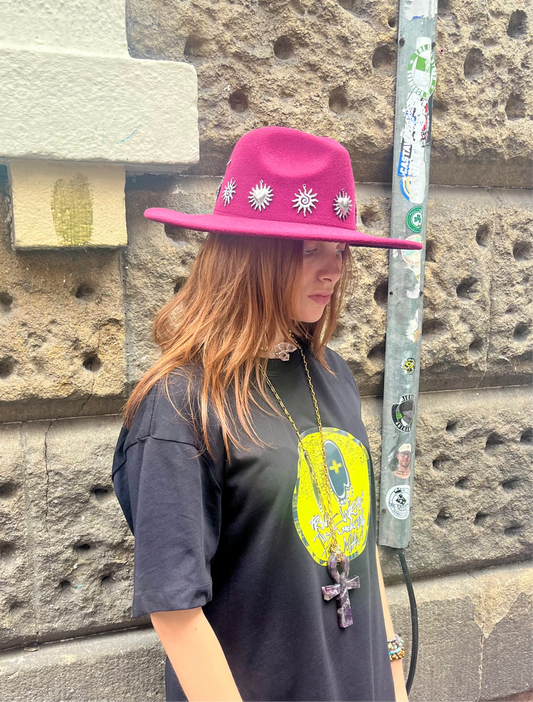 Solaris Burgundy Sun Fedora