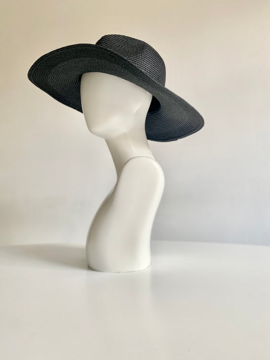 Summer Basics Wide Brim Fedora – Black