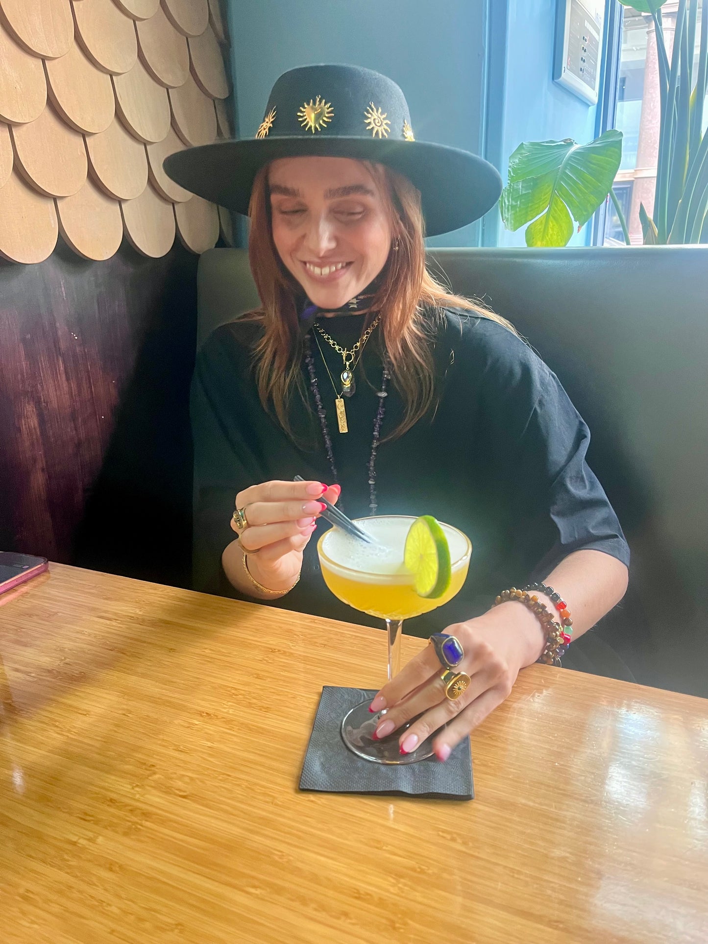 Solaris Charm Adjustable Black Western Hat