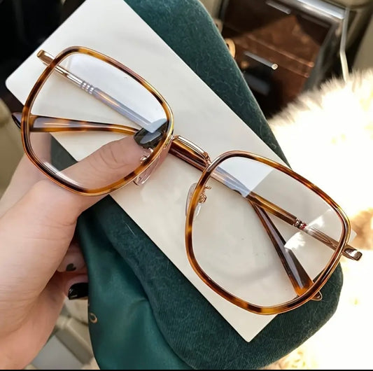 Tortoiseshell Square Anti Blue Light Glasses