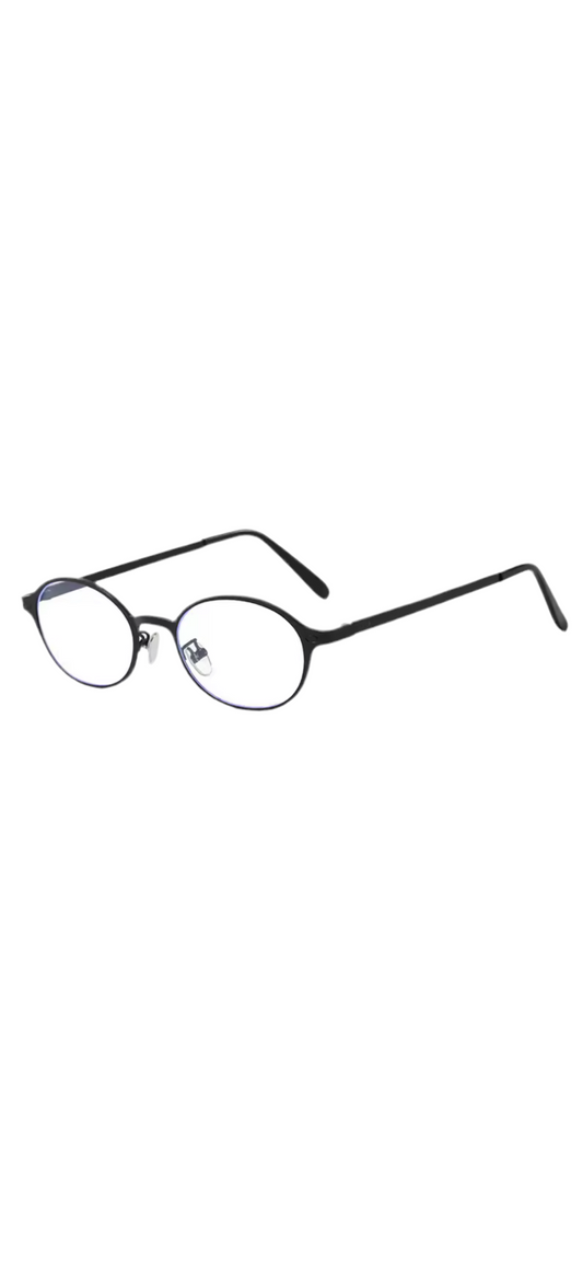 Kelly 90s Metal Frame Anti Blue Light Glasses – Black