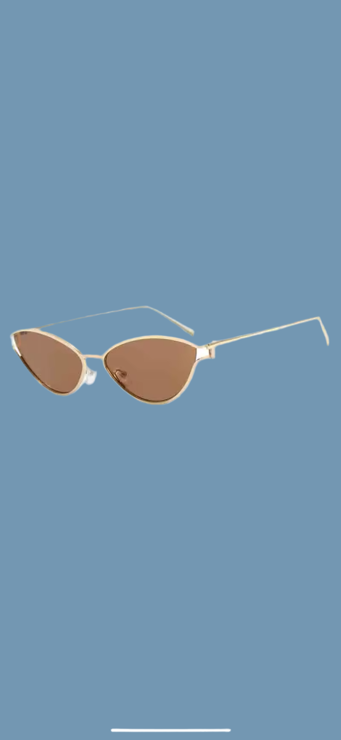 Roxy Gold Rim Cat Eye Sunglasses – Brown Lenses