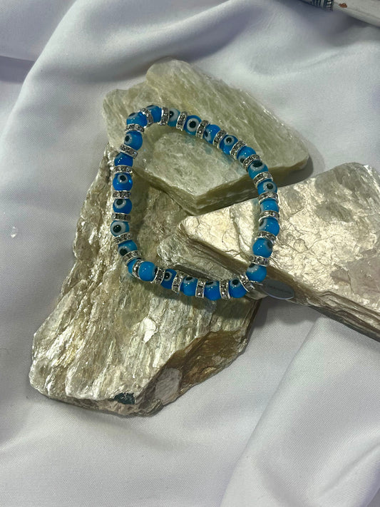 💙 Blue Evil Eye Protection Bracelet – Calm, Clarity & Spiritual Shielding