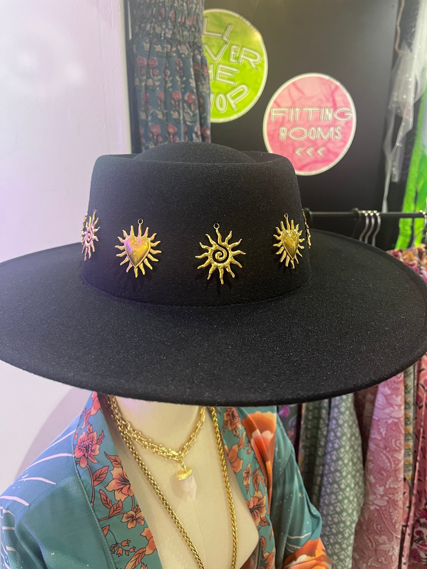 Solaris Charm Adjustable Black Western Hat
