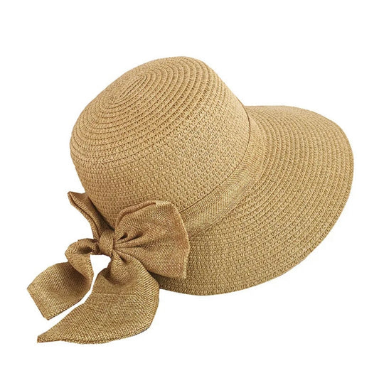 Sunset Bow Wide Brim Hat – Adjustable with Wind Strap