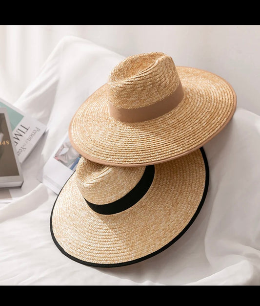 Bora Bora Black Large Brim Straw Fedora